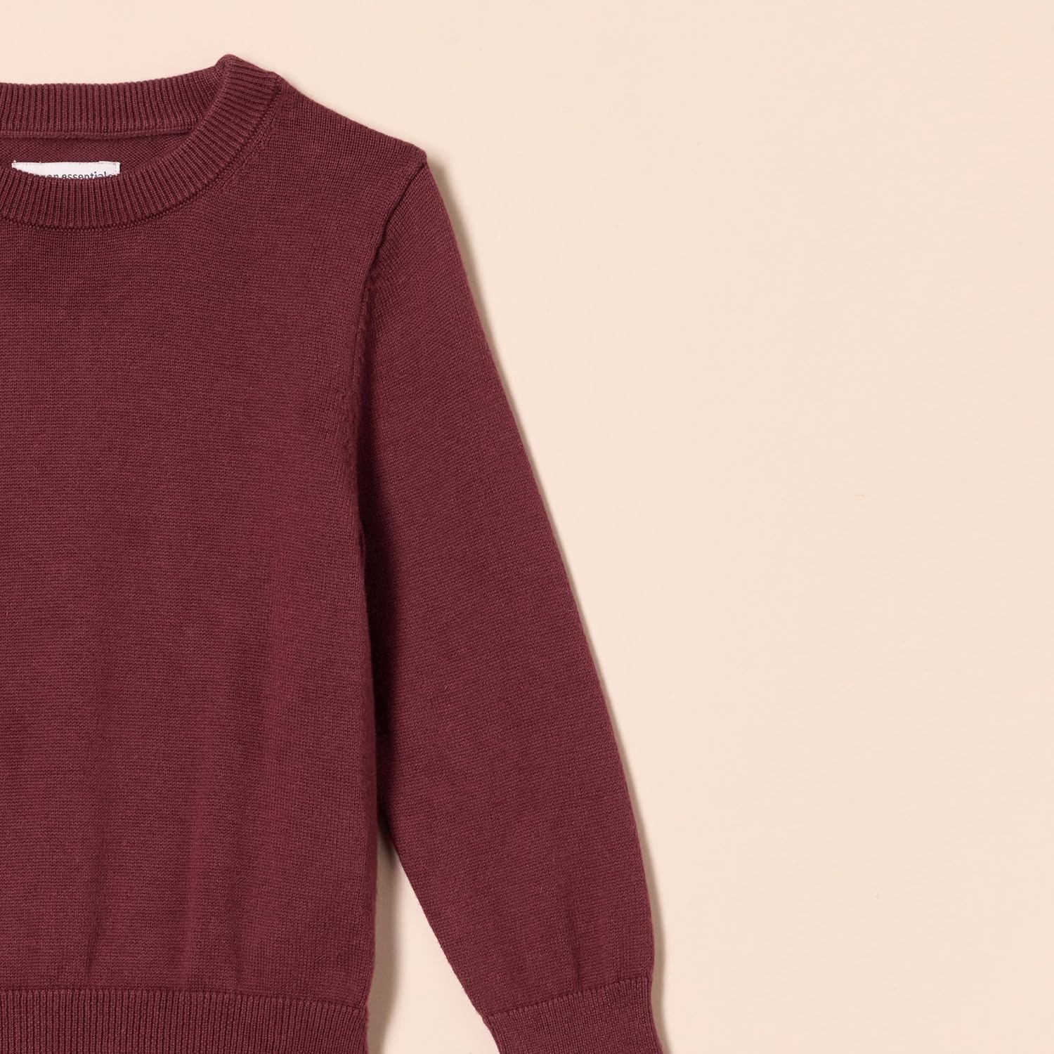 Detalle de Amazon Essentials Jungen Pullover mit Rundhalsausschnitt aus Baumwolle – einheitliche Schul-Optik