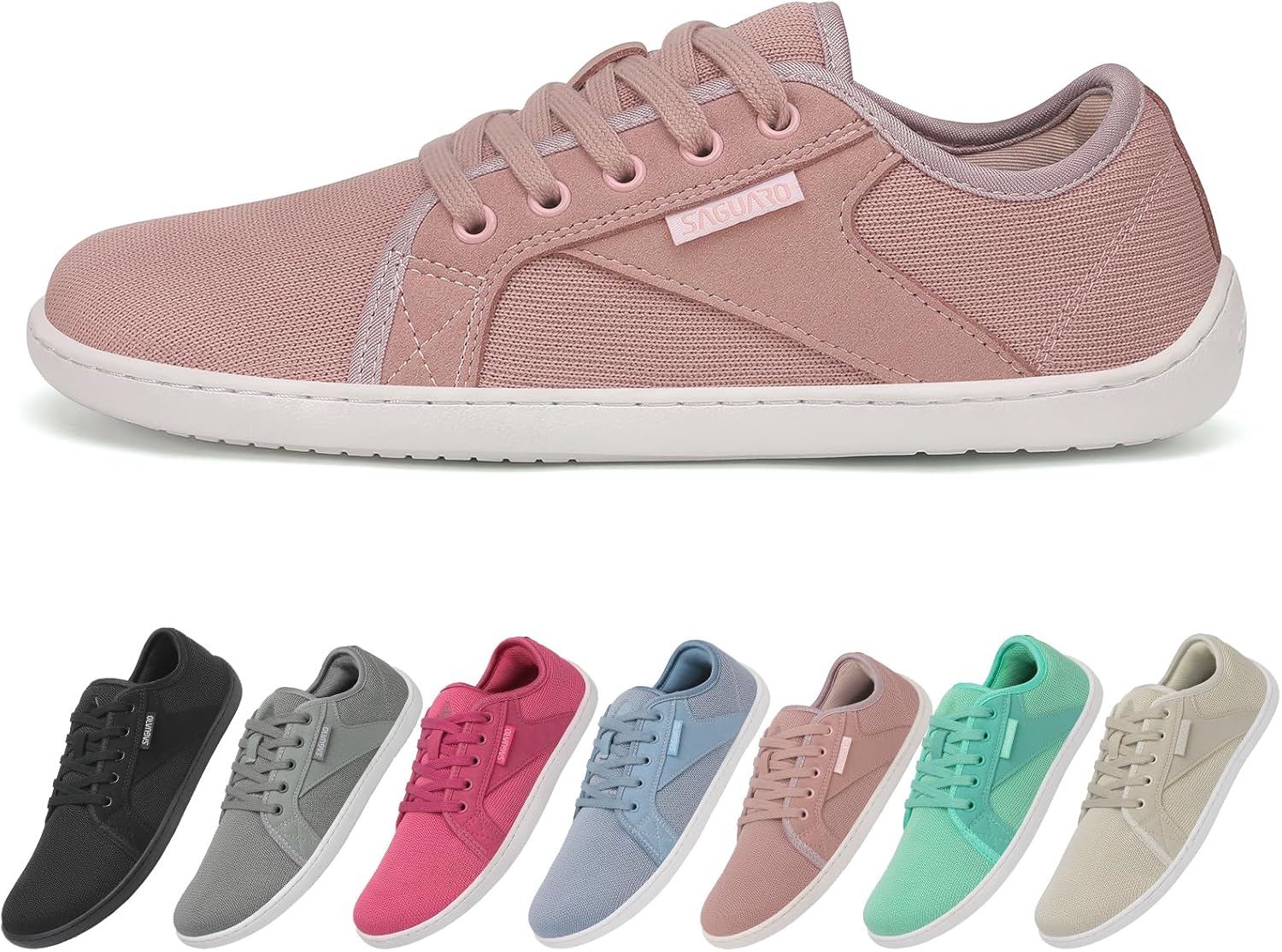 Detalle de SAGUARO Barfußschuhe Unisex Knit mit breiter Zehenbox und Zero-Drop Sohle – Luck Ⅰ, Größe 36–48