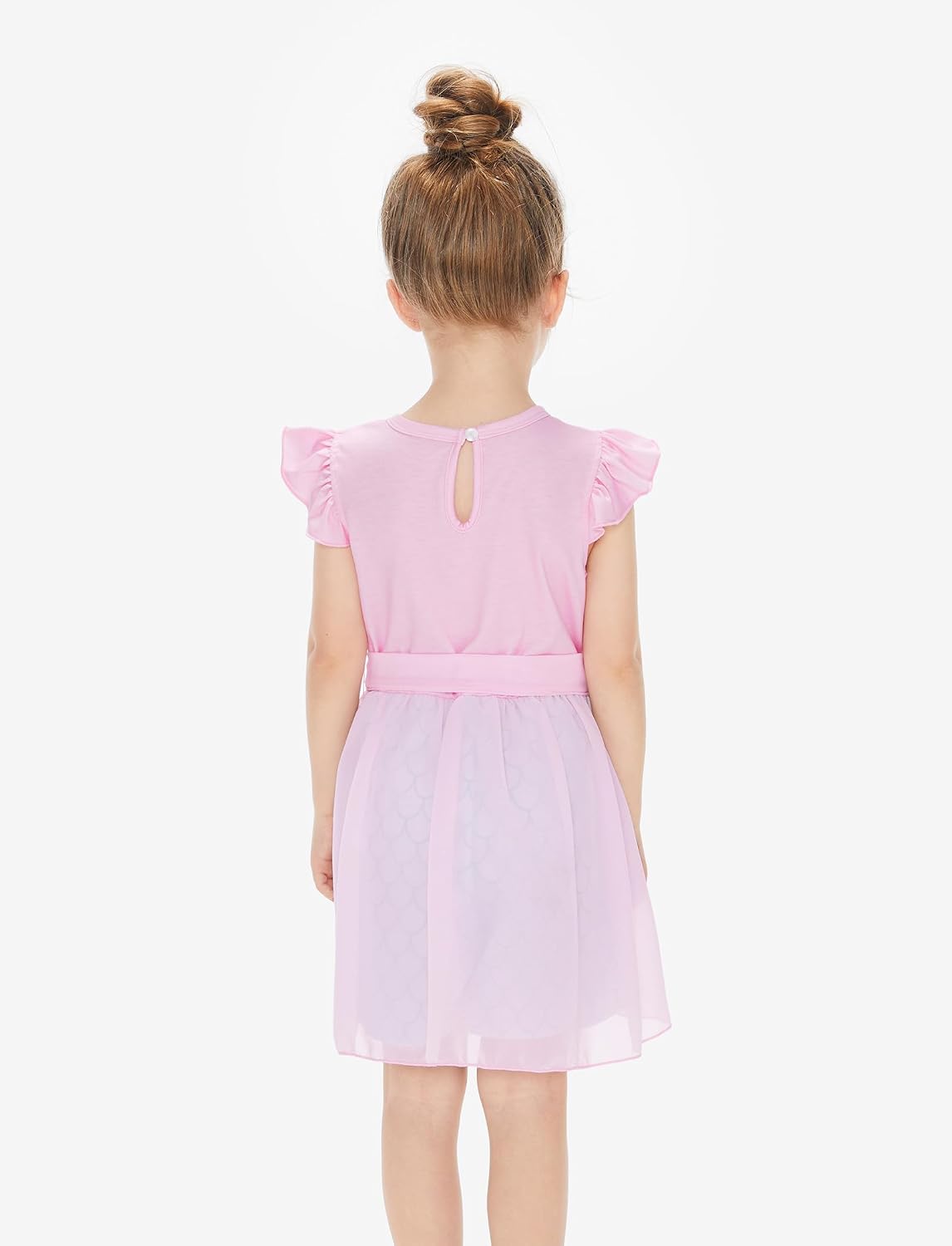 Detalle 2 de Disney Princess Frozen Elsa Minnie Mouse Stitch Toddler Girl Romper With Skirt Overlay (2-6 Years)