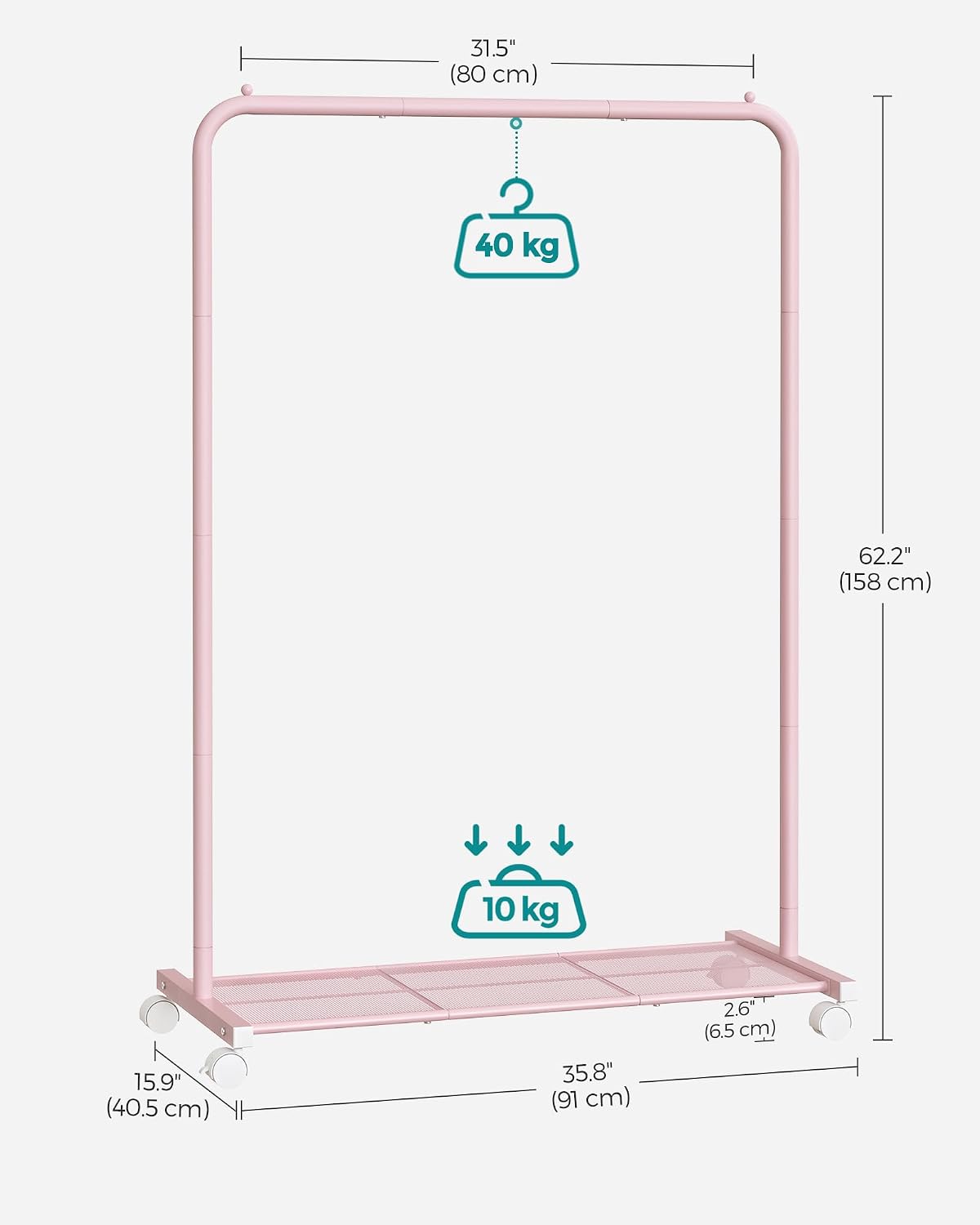 Thumbnail 6 de SONGMICS Clothes Rack, Steel