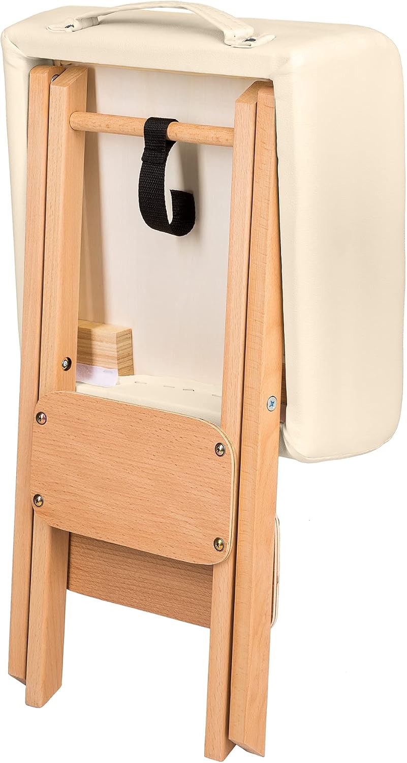 Detalle 1 de tectake 400430 pall med två massagerullar, beige