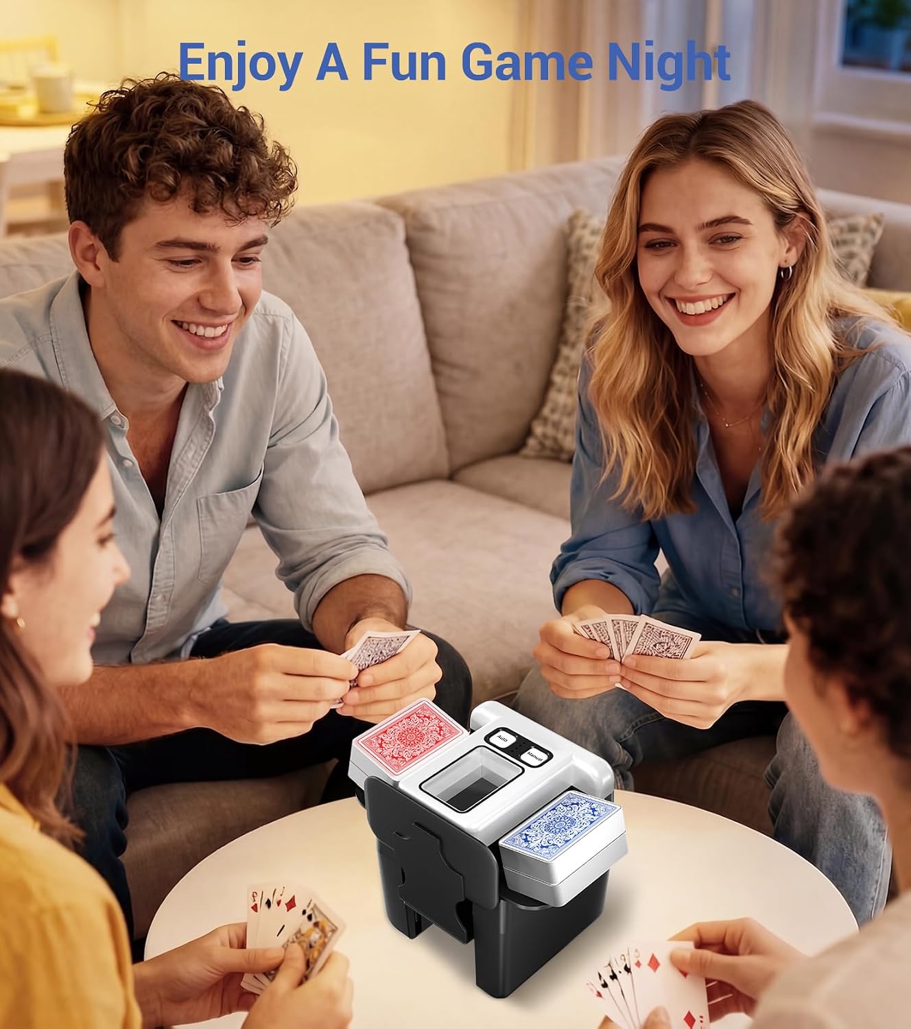 Thumbnail 6 de Automatic Card Shuffler 1-4 Deck: Rechargeable 2500mAh Electric Shuffler for Family Nights