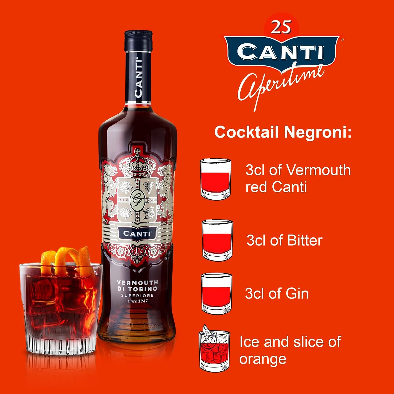 Thumbnail 4 de Canti Vermut Rojo de Turín 1L 🍸