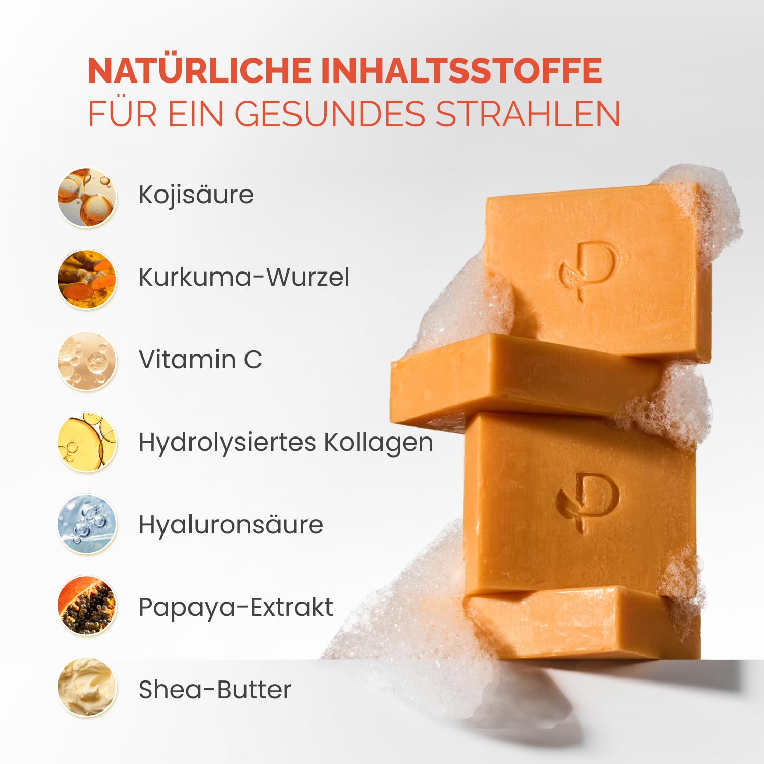 Detalle de PLANTIFIQUE Turmeric Seife 320 g für Gesicht