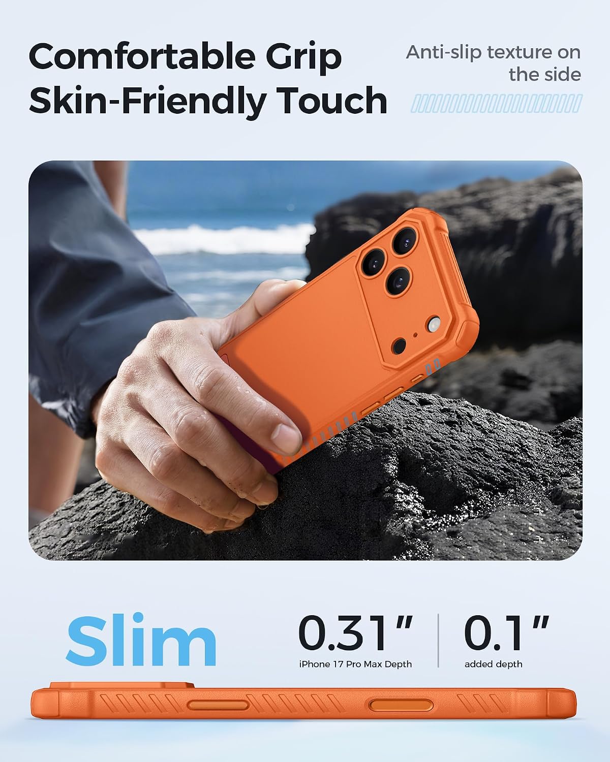 Thumbnail 6 de ASAFCASE Magnetic iPhone 17 Pro Max Case with Built-in Stand & MagSafe Compatibility (Orange)