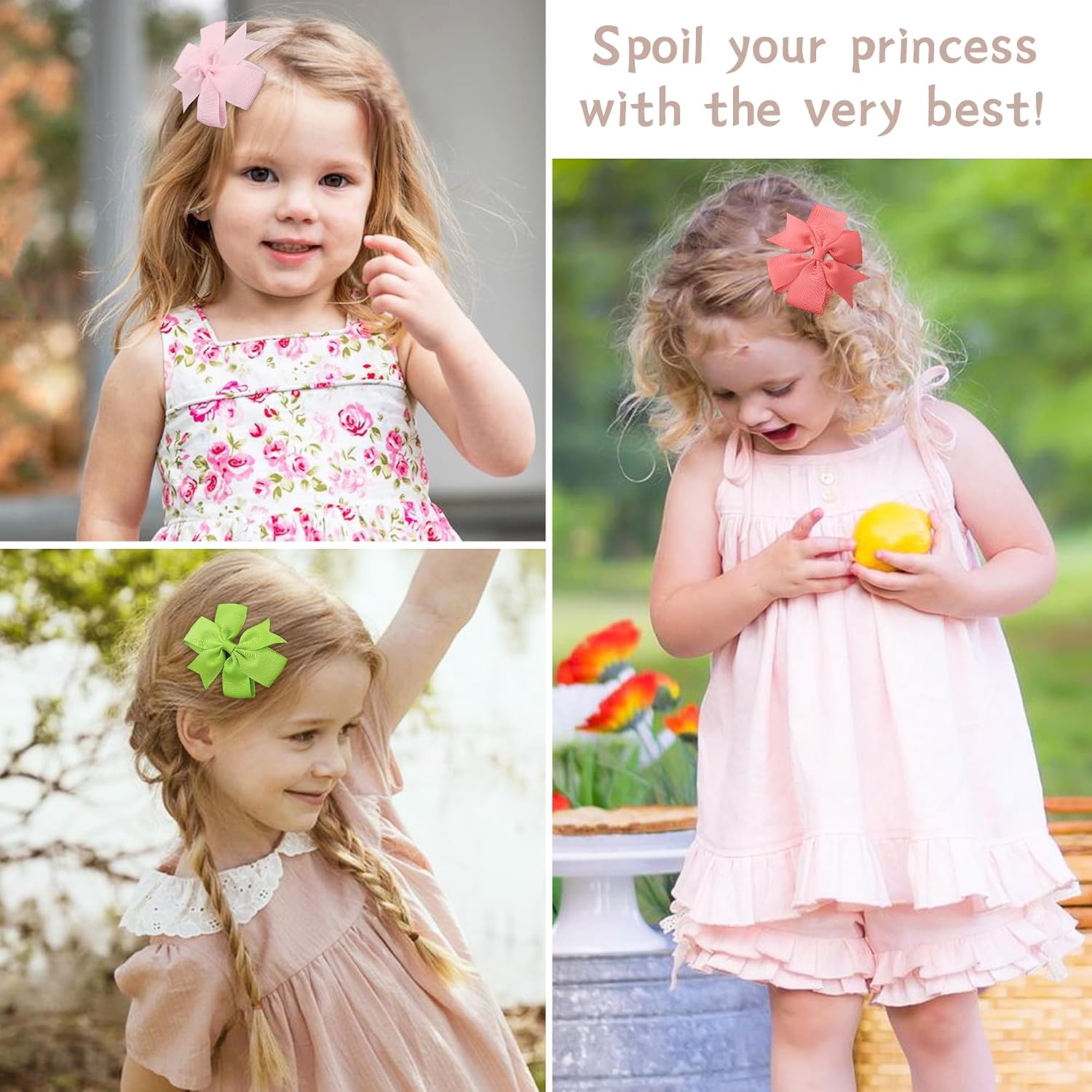 Detalle de CÉLLOT ty-054-40pairs Hair Bow Clips, 80-Piece Set in 40 Matching Colors