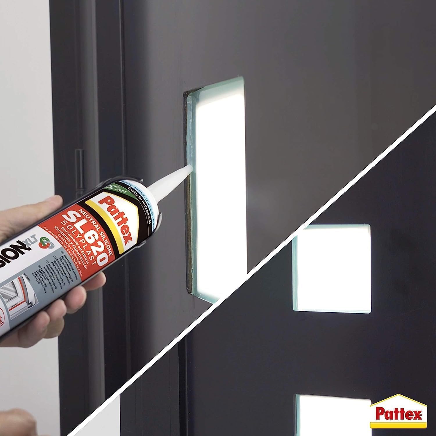 Detalle de Pattex SL 620 Serramenti ed Edilizia: Sigillante siliconico trasparente da 300 ml