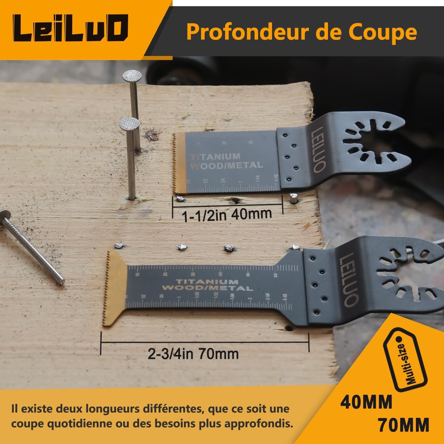 Detalle 2 de LEILUO Titan Multitool Sägeblätter 15 Stück