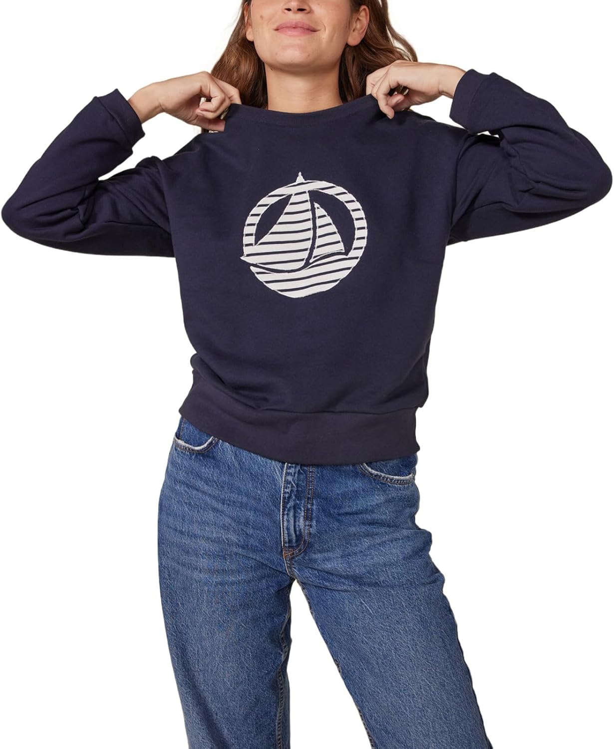 Thumbnail 2 de Sweatshirt manches longues femme en laine Petit Bateau