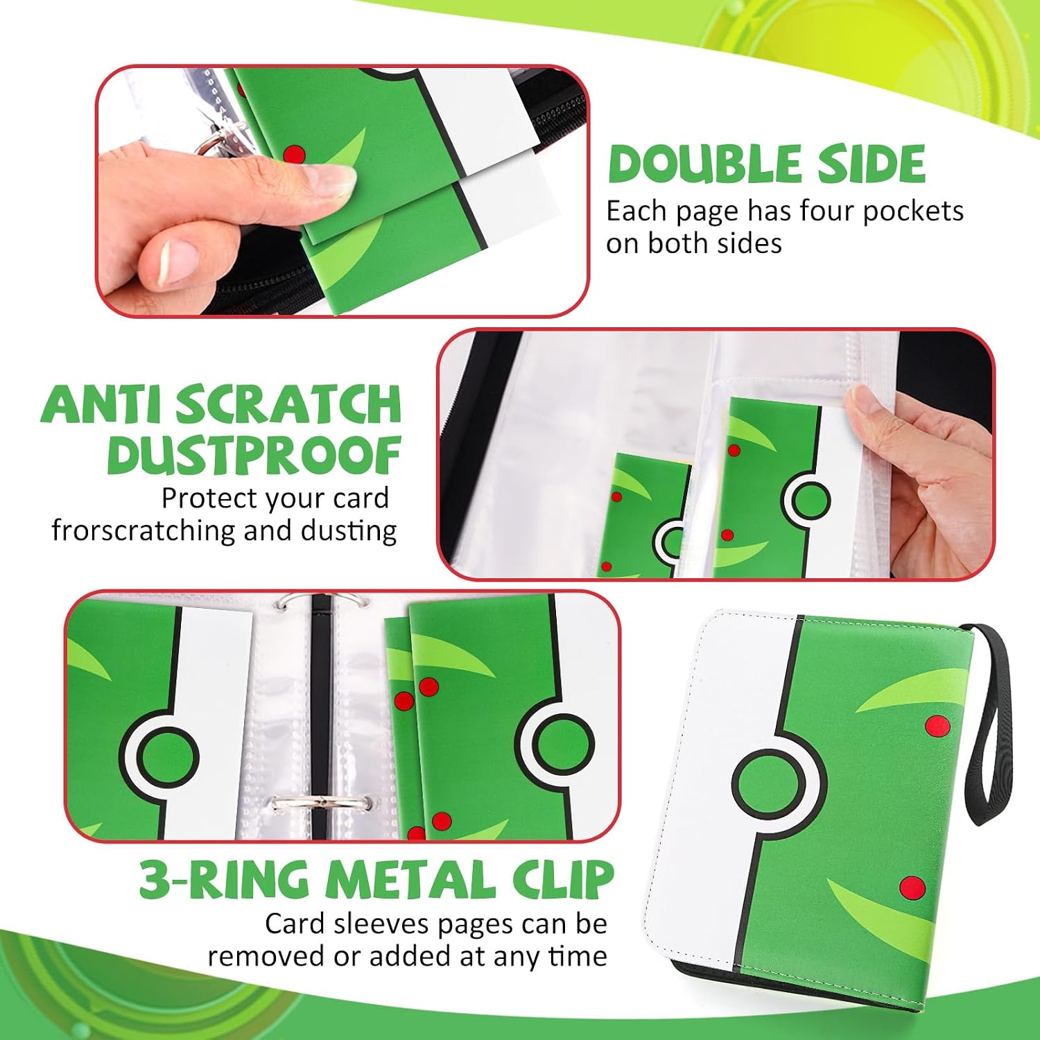 Detalle 2 de Trading Card Binder with 400-Pocket Capacity