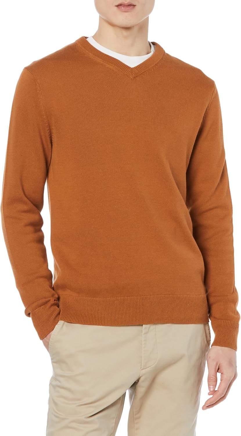 Detalle de Pull à col en V Amazon Essentials homme