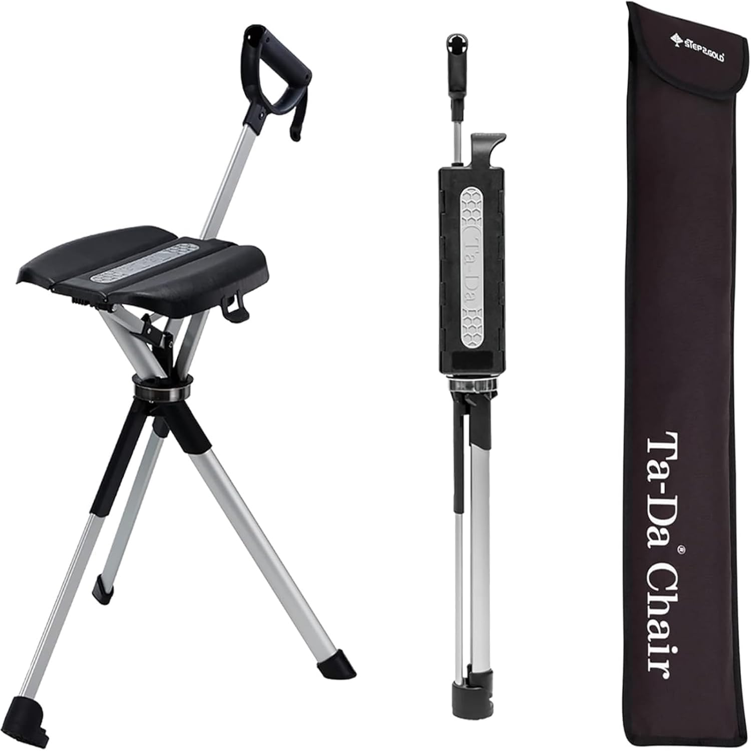 Detalle de Ta-Da Chair Series 2 Portable Walking Stick with Seat (Foldable Camping Chair) by STEP2GOLD