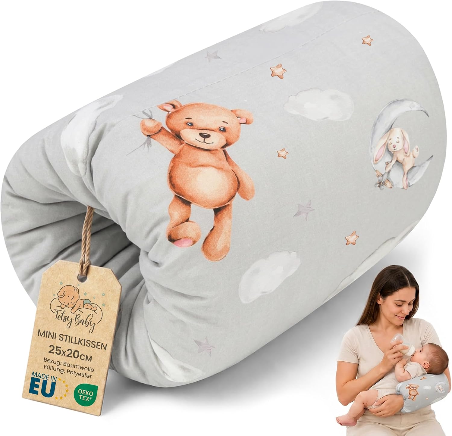 Thumbnail 6 de Totsy Baby klein voedingskussen Giraffen, katoen en polyester, wasbaar op 30 °C