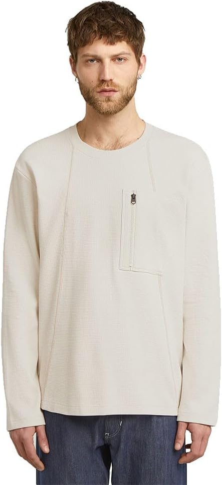 Detalle de G-Star Tweeter A Line Pkt R T LS T-Shirt Uomo: comfort e stile originale per il quotidiano