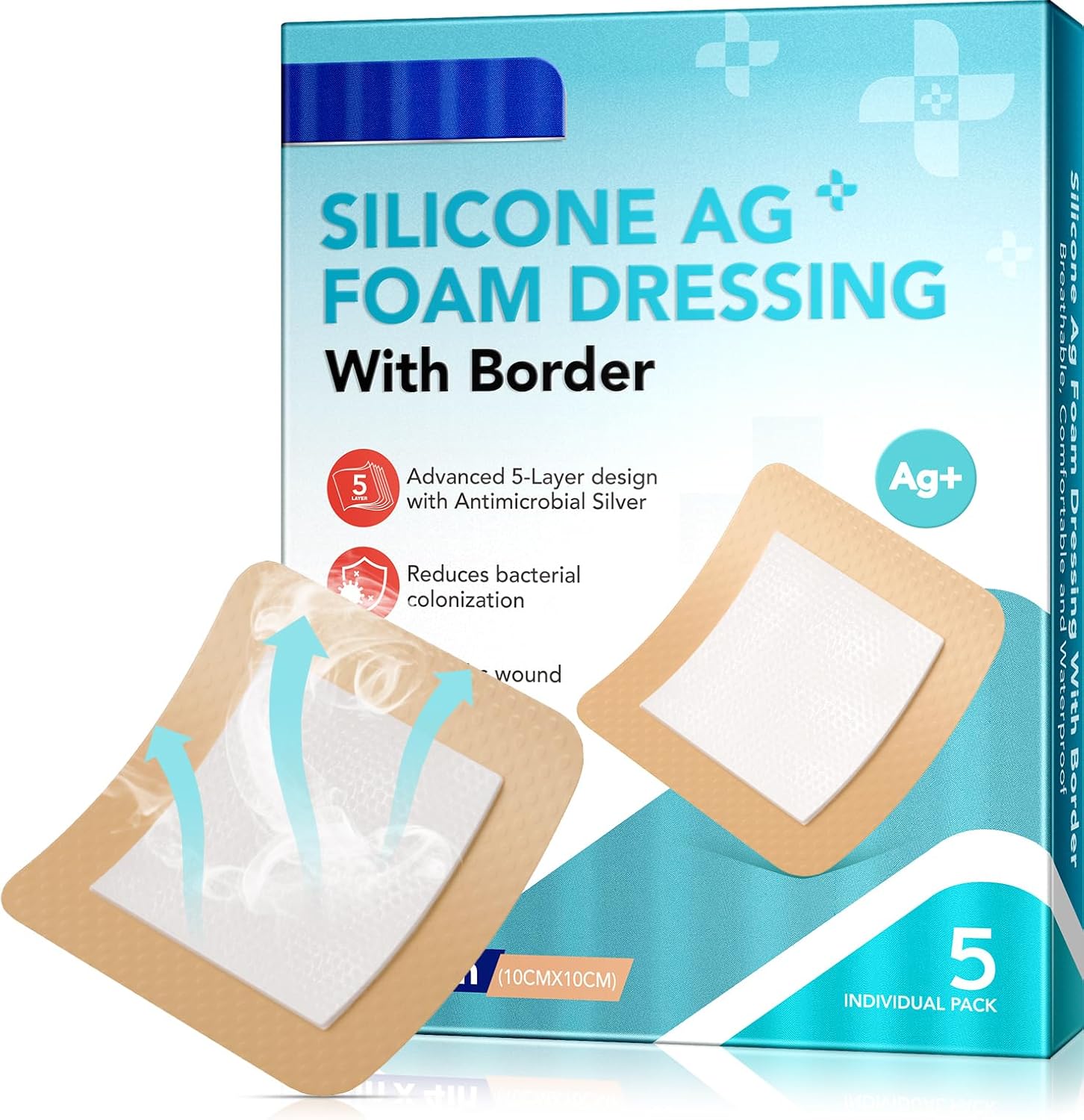Imagen de Silikonschaumverband 10x10 cm 5er Pack en OfertitasTOP