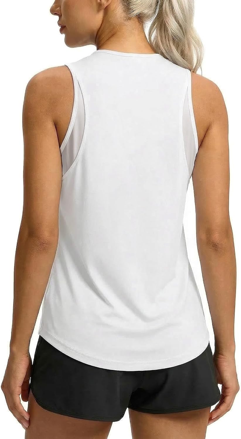 Detalle de Wayleb Canotta Sportiva Donna – Top Palestra Girocollo senza Maniche, Traspirante ed Elasticizzato S-3XL