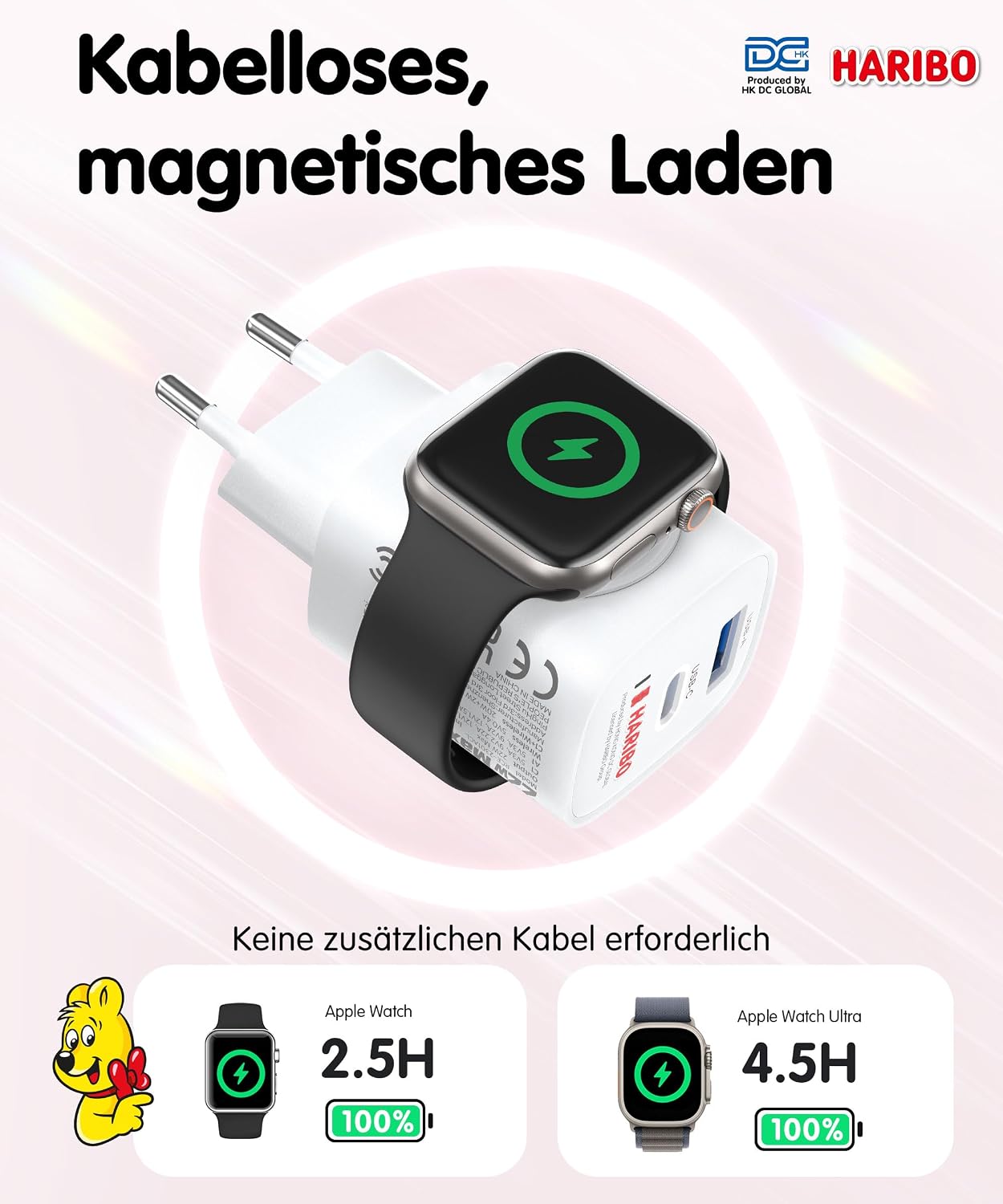 Detalle de HARIBO 3‑in‑1 Ladegerät 20W USB‑C