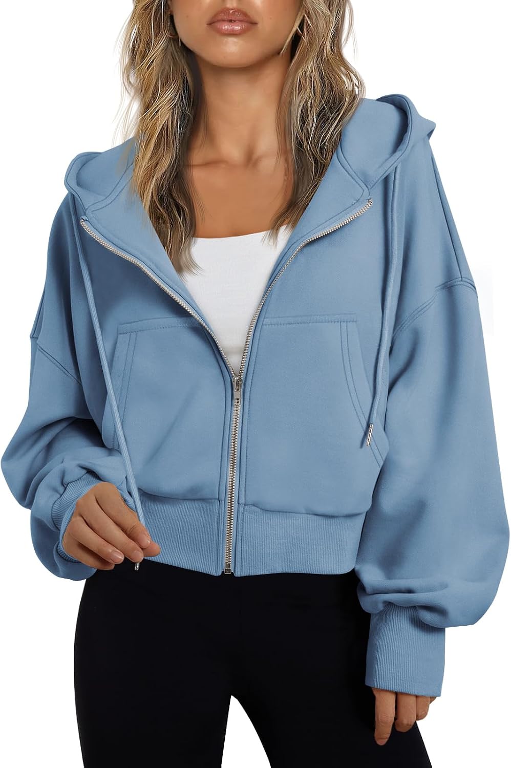 Thumbnail 5 de Trendy Queen Hoodies Cropped Full Zip Jacket