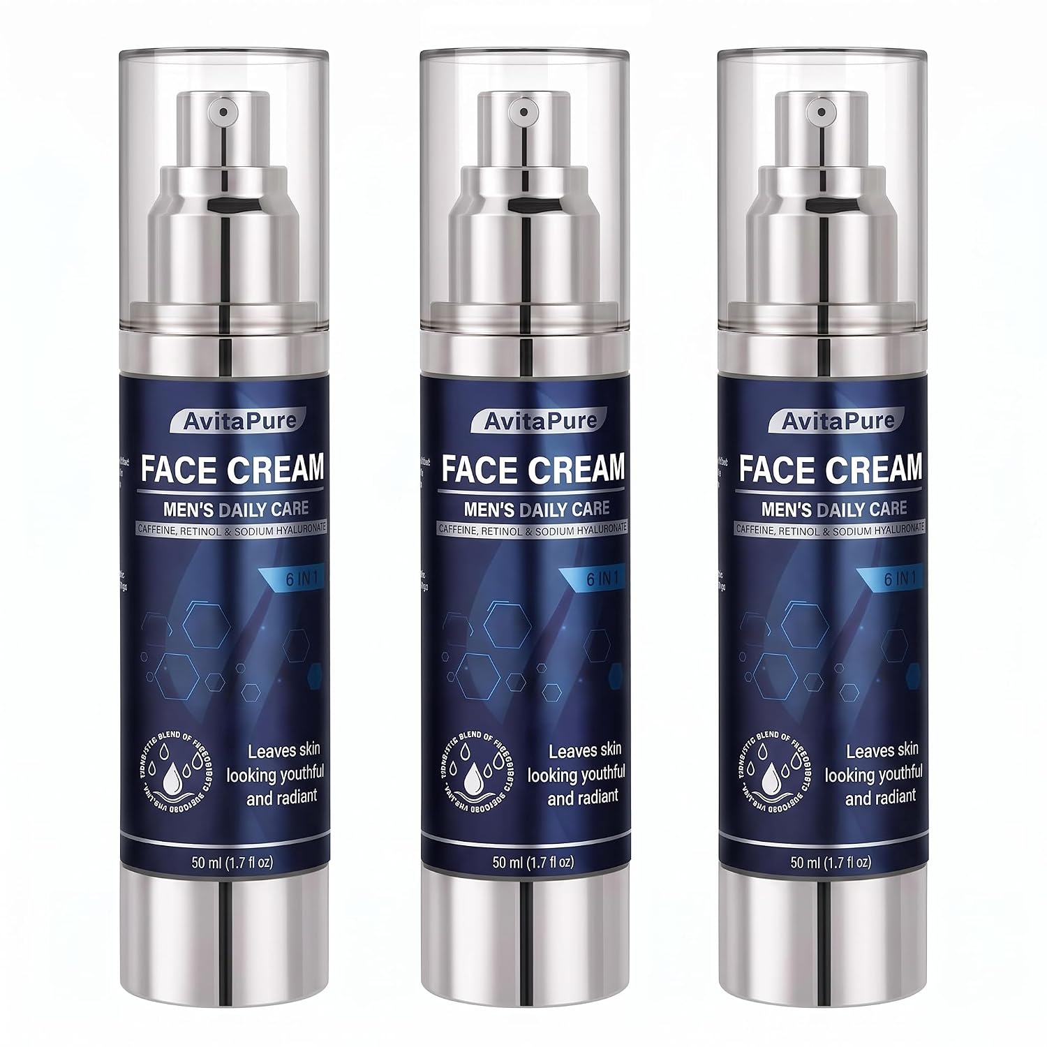 Detalle de AVITAPURE 6-in-1 Face Cream for Men, Fragrance-Free Daily Moisturizer