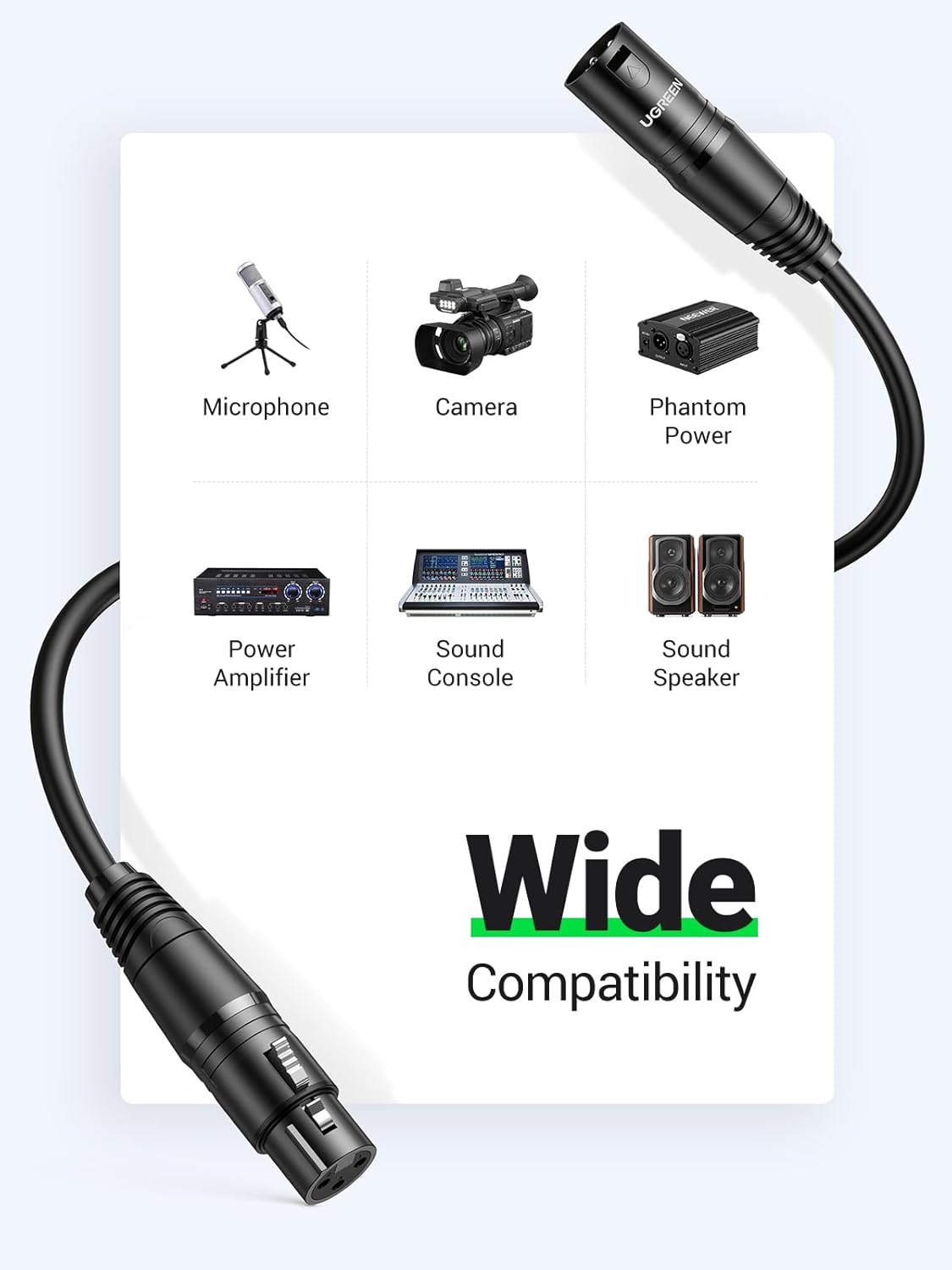 Thumbnail 2 de UGREEN XLR Cable 16.4FT for Studio Use 🎤