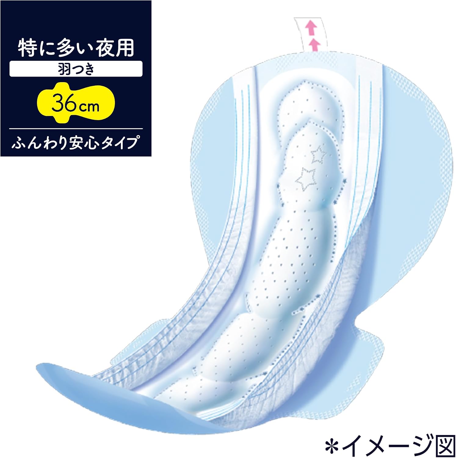 Thumbnail 1 de ソフィ 超熟睡ガード360 夜用生理用ナプキン 羽付き・特に多い夜用・32枚