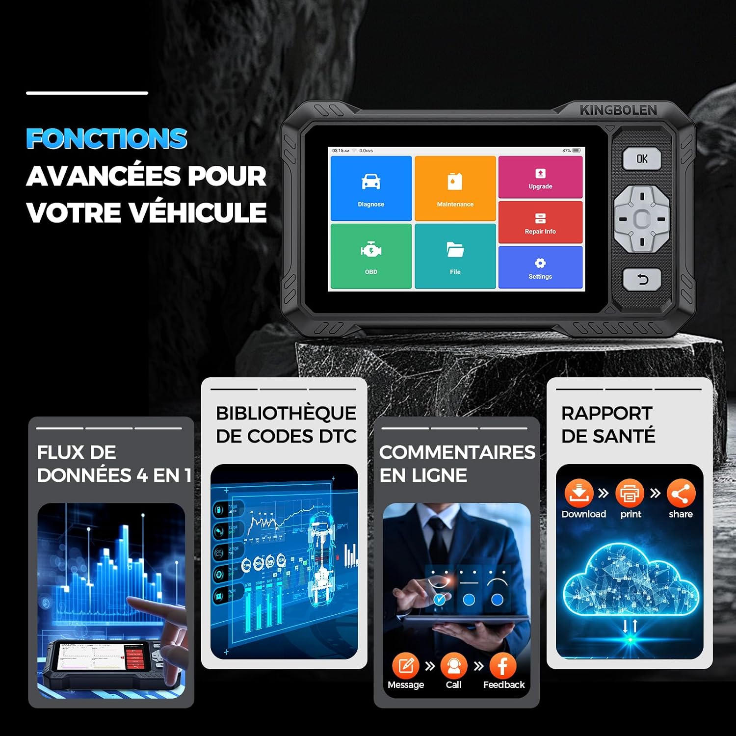 Thumbnail 6 de KINGBOLEN S608 Valise diagnostic OBD2 6,2"