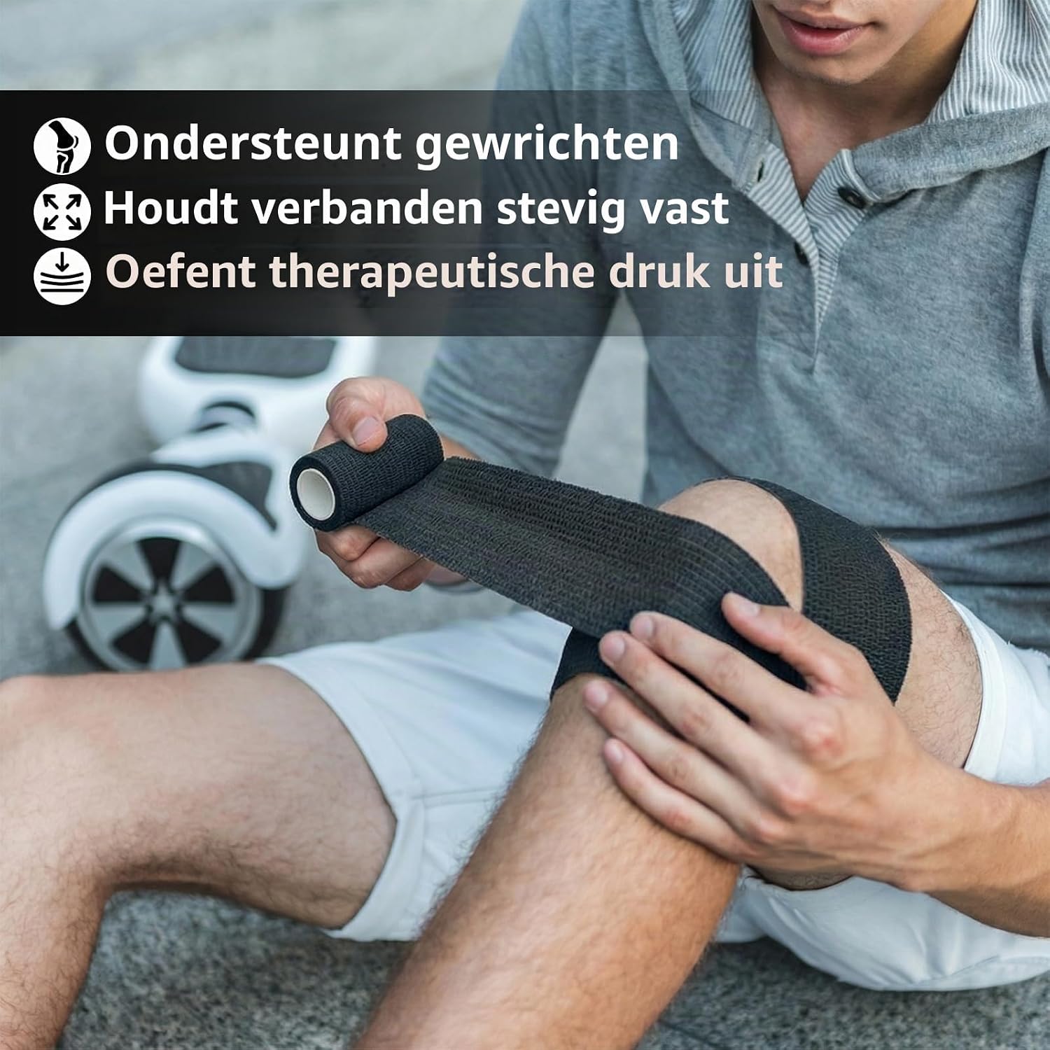 Detalle de HONYAO HY-EU-ZNBD-7.5cm-H10 zelfklevend verband, 10 rollen, 7,5 cm x 4,5 m
