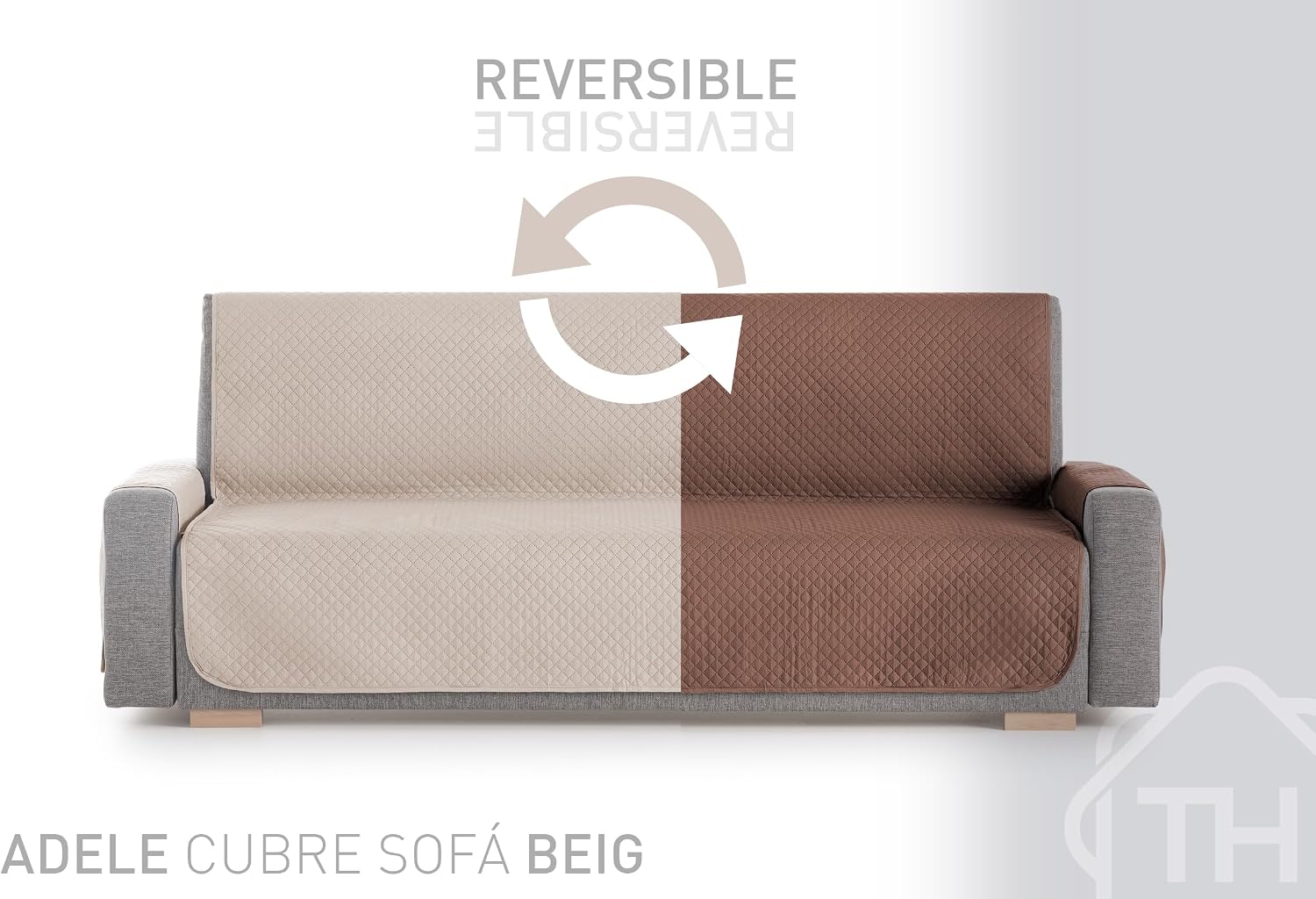 Detalle 2 de textil-home Adele Copridivano 150 cm beige 🛋