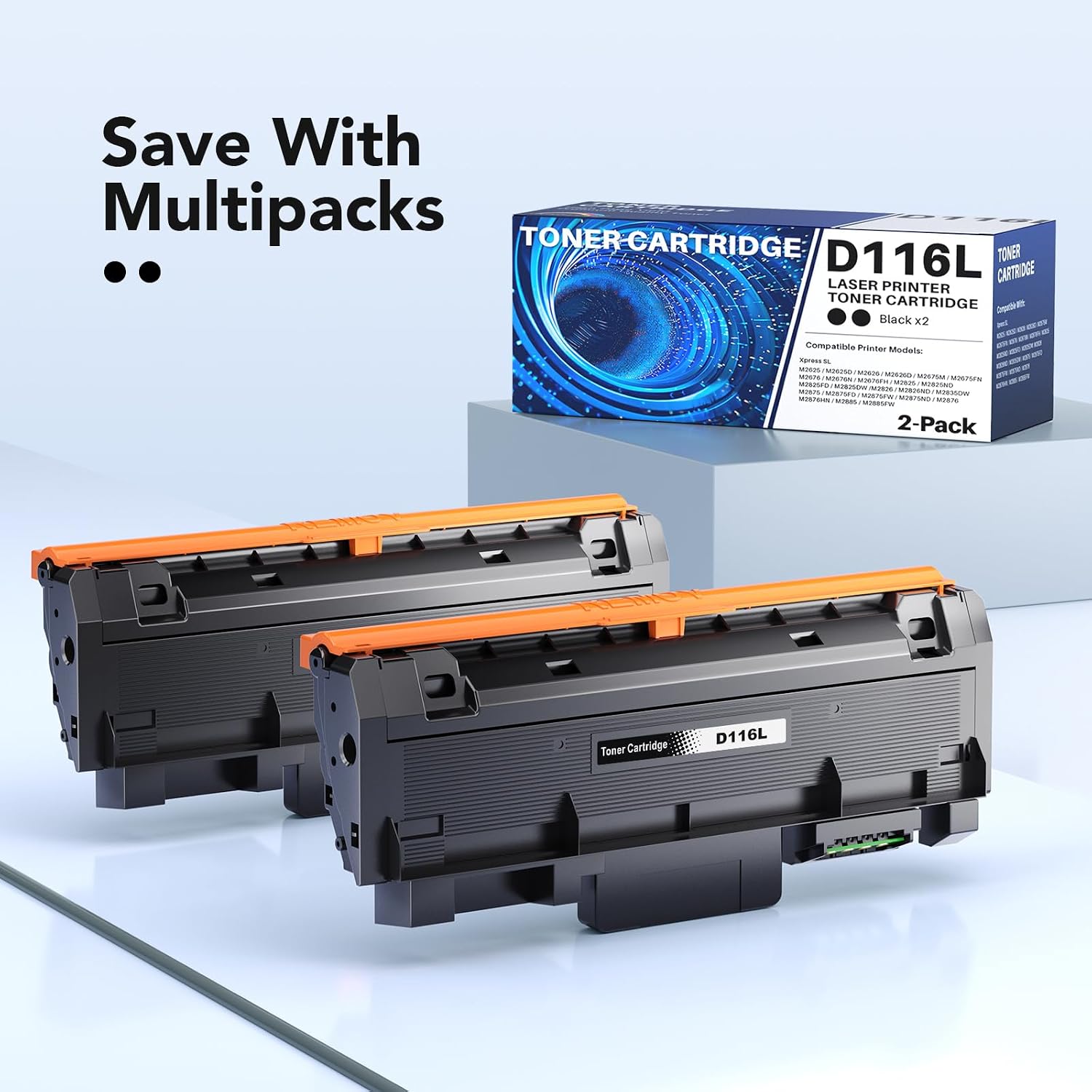 Detalle 2 de Colorfly D116L/D116S Compatible Toner Cartridges (2 Black) for Samsung SL-M2625d & M2885 Series