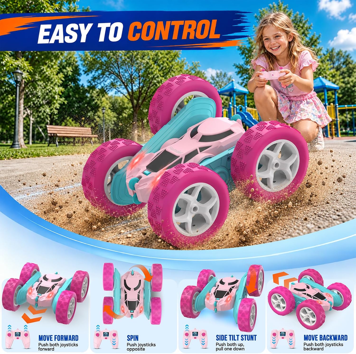 Detalle 2 de Hamdol 360° Stunt Remote Control Car