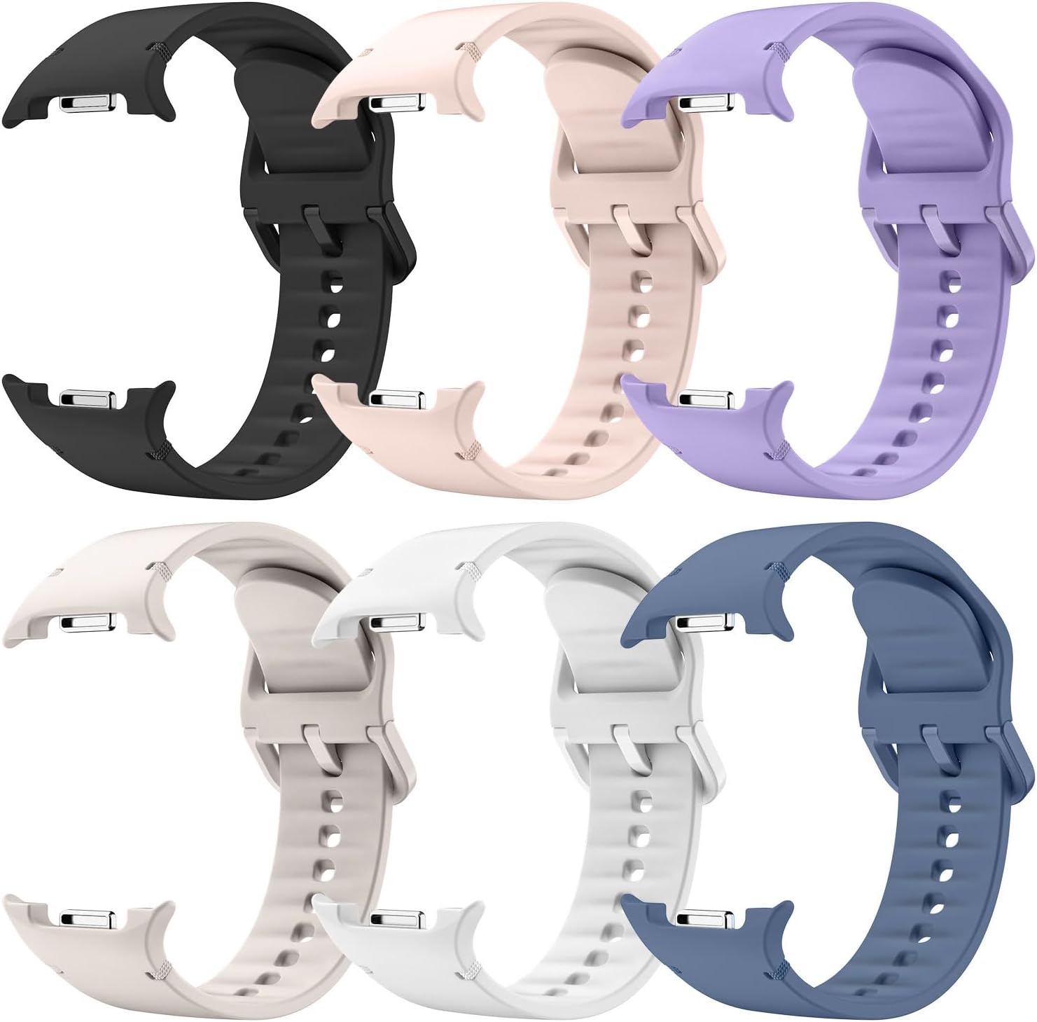 Thumbnail 5 de Astorgos 6 Pack Sport Straps for Samsung Galaxy Watch 8 and Classic 46mm – No Gap Soft Silicone Bands