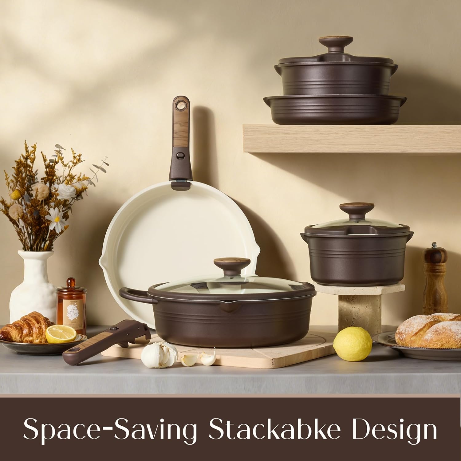 Thumbnail 5 de CAROTE 22Pcs Titanium Cookware Set 22pc