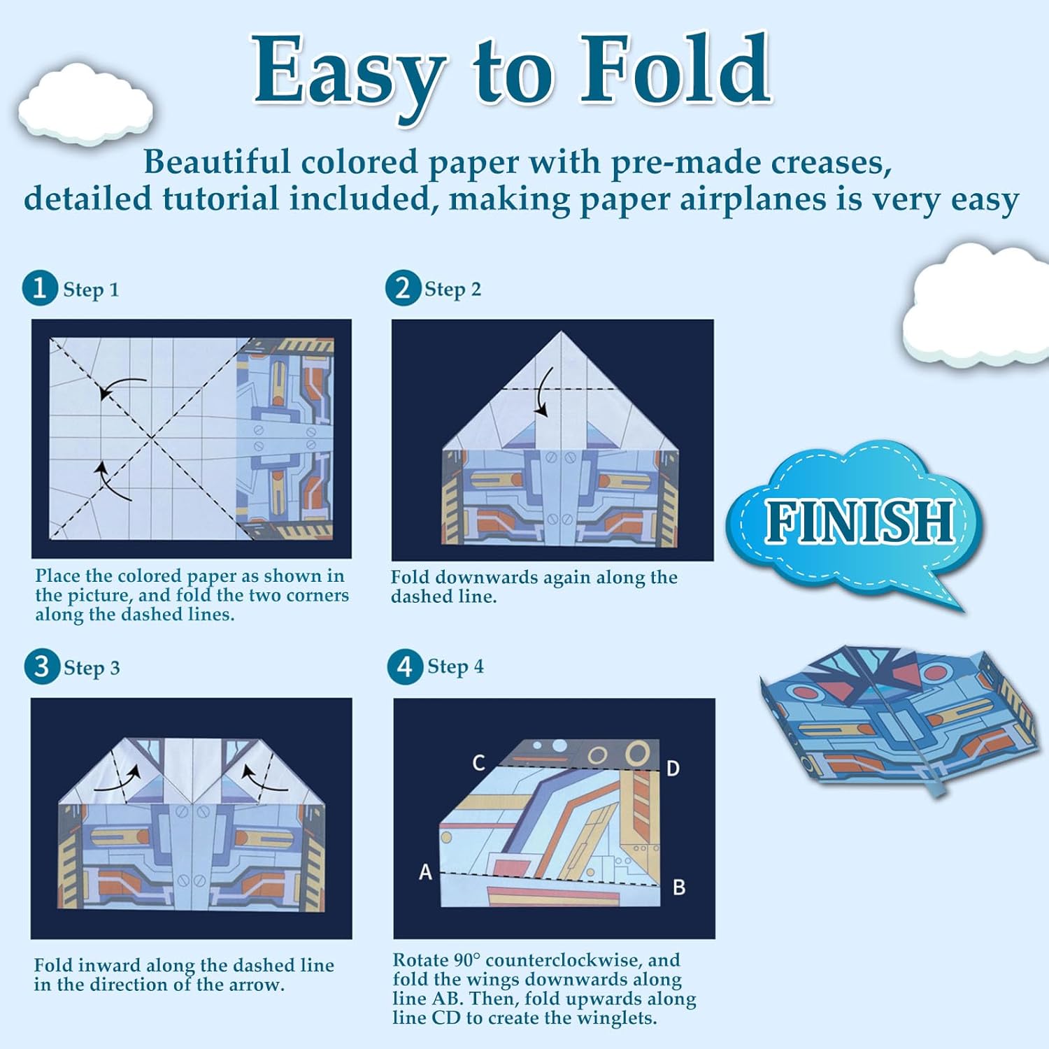 Thumbnail 5 de Paper Airplane Kits 16 Designs, 32 Sheets 📝✈