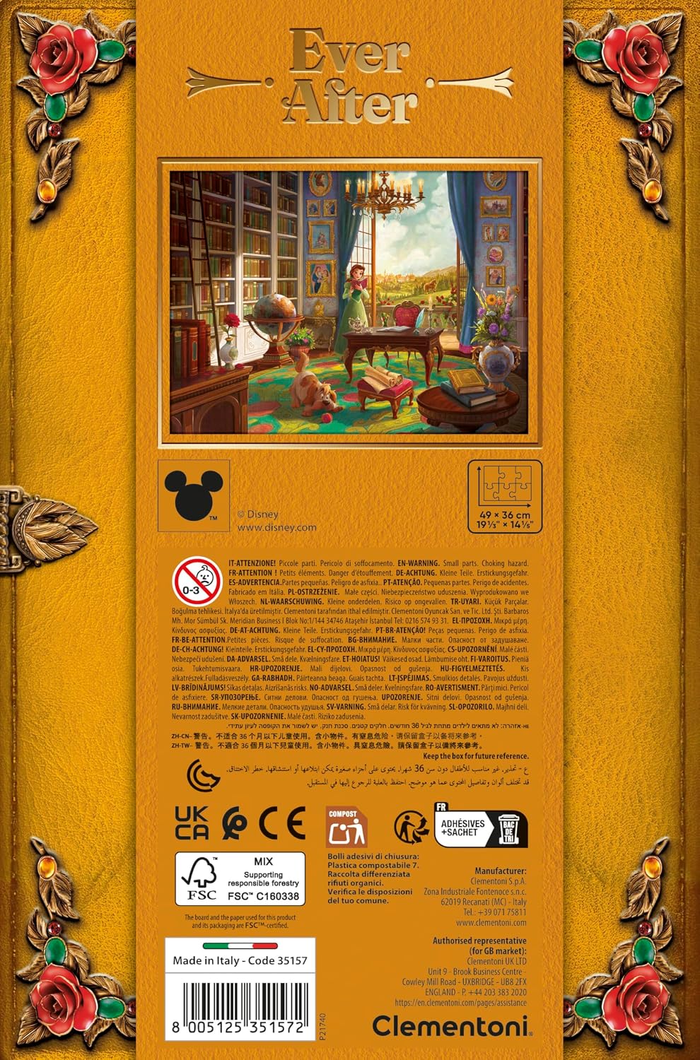 Thumbnail 6 de Clementoni 500-Teile-Puzzle „Ever After Collection: Belle“ (35157)