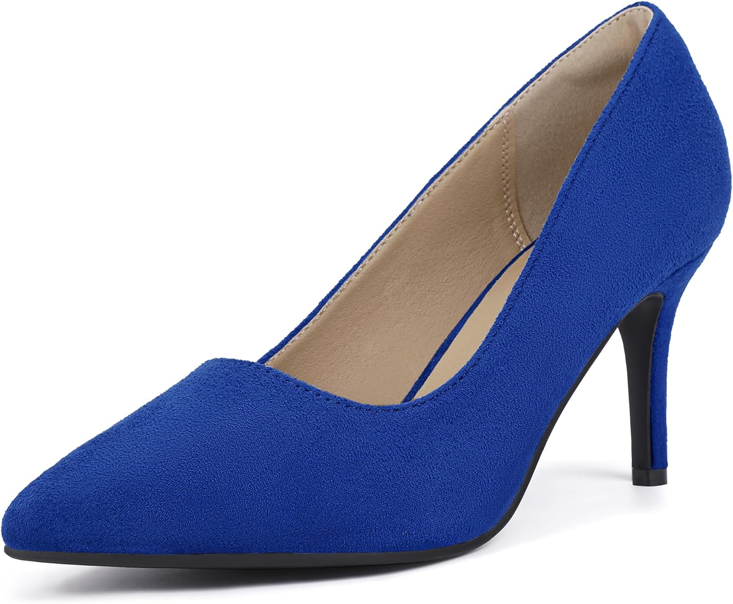 Detalle de IDIFU Women's Pointed-Toe Pumps, 3-Inch Stiletto Heel, Slip-On