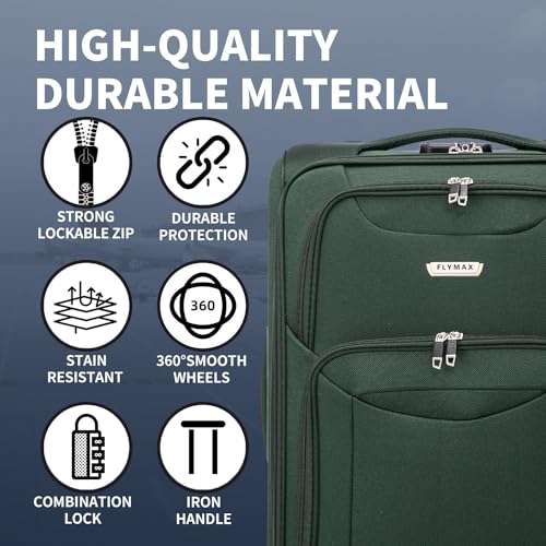 Thumbnail 4 de FLYMAX Cabin Carry-On Flight Bag – 55x35x20cm, 4-Wheel Lightweight Luggage with TSA Lock
