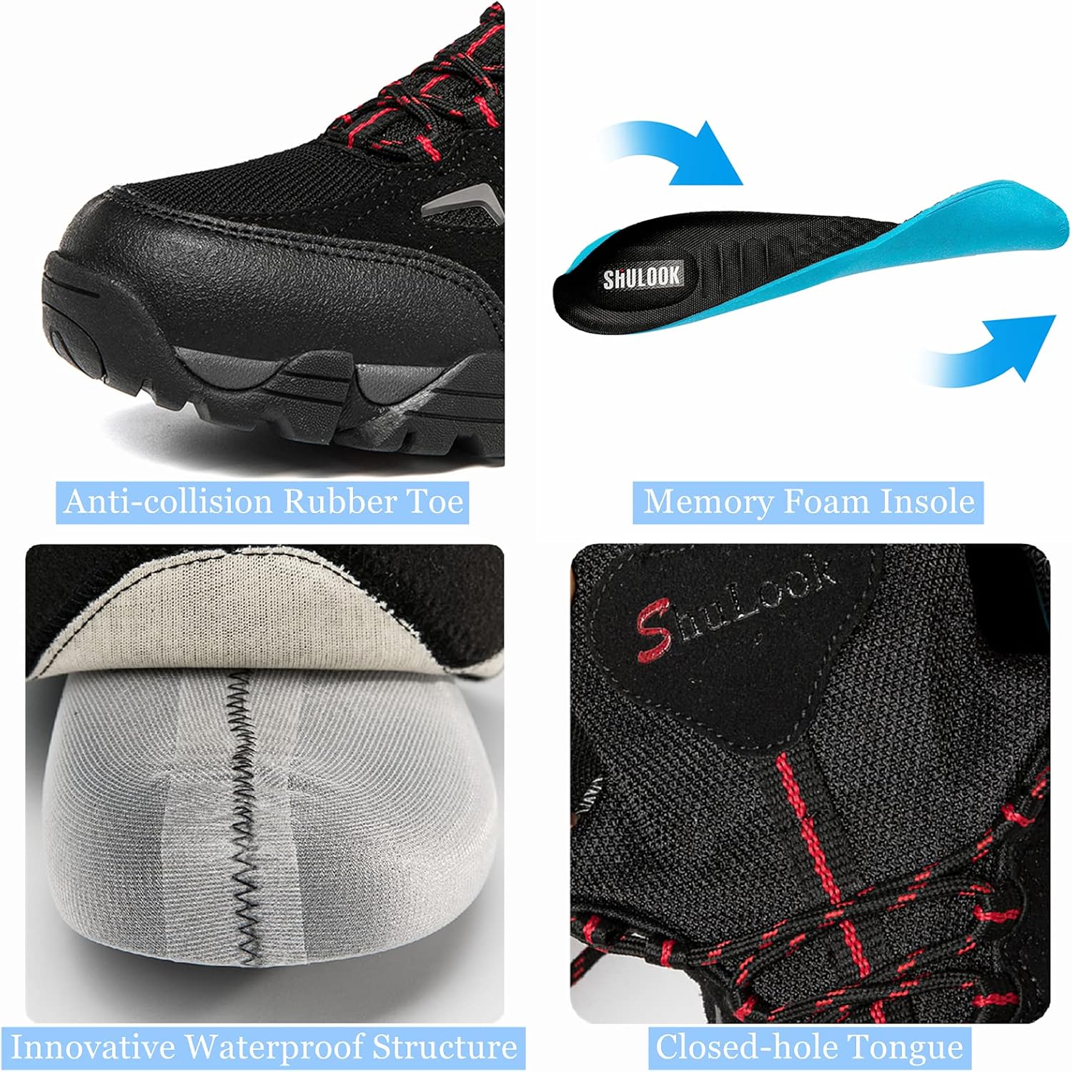 Thumbnail 1 de SHULOOK Men's Waterproof Hiking Shoes: Lightweight, Breathable, All-Terrain Boots