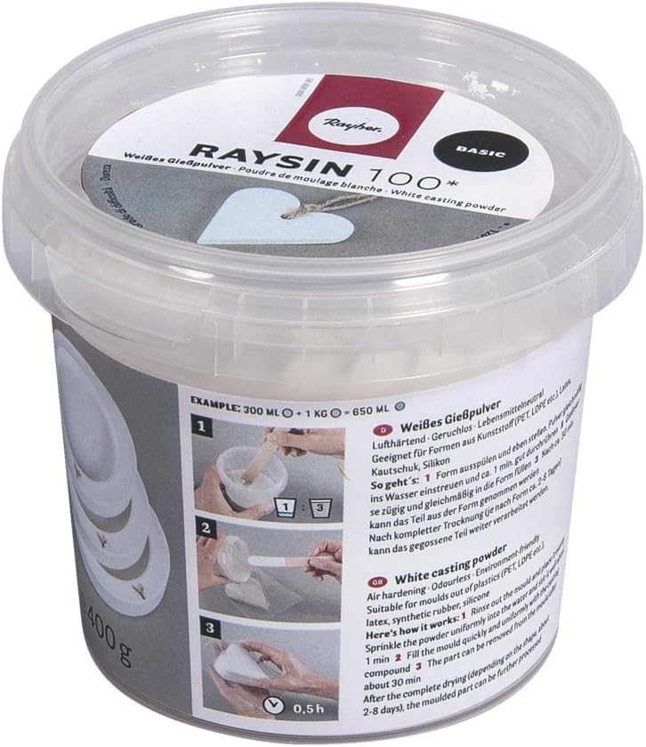 Thumbnail 1 de Rayher Raysin Polvere Colata Bianco, busta 10 kg – per stampaggio e fusione