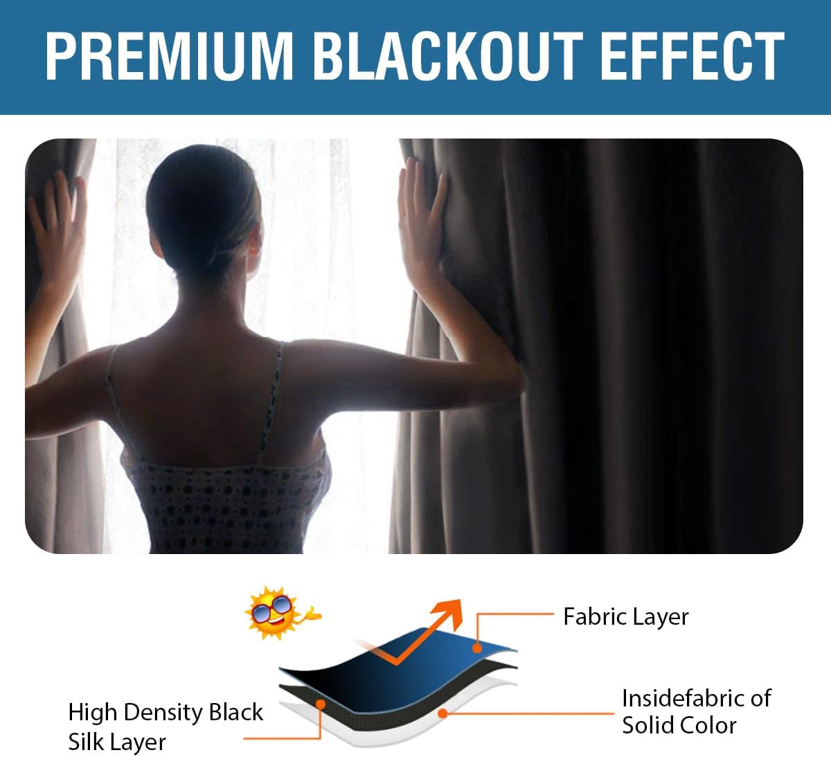 Thumbnail 3 de BellaHills Blackout Curtains 66×54 Inch 🪟