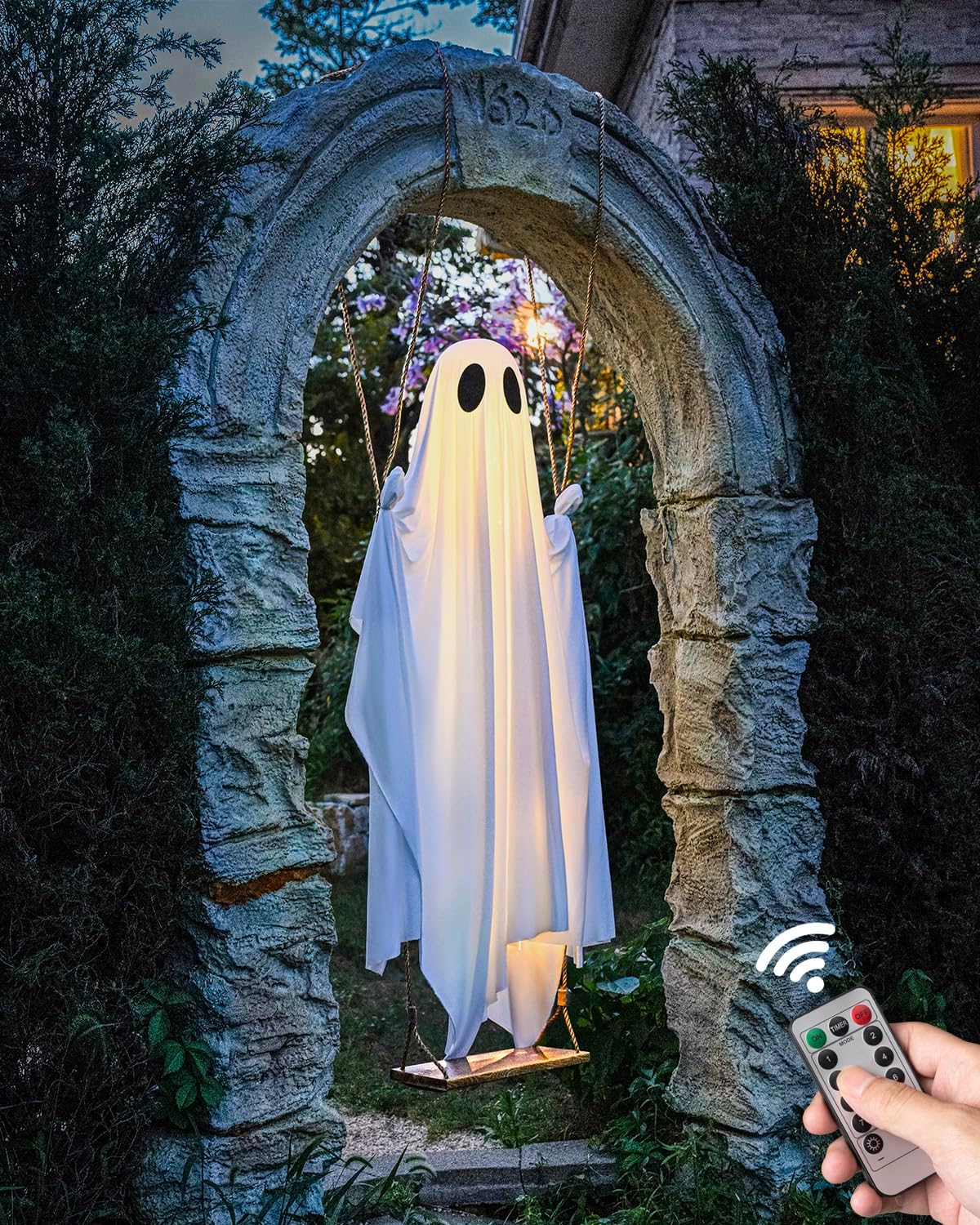 Detalle de MERKYO Hanging Ghost Halloween Decoration, 5 FT
