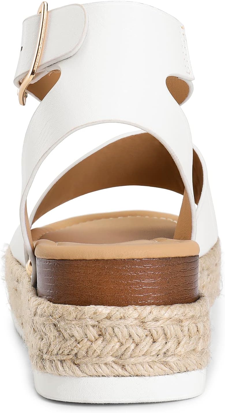 Thumbnail 5 de DREAM PAIRS Women's Platform Espadrilles: Casual Ankle Strap Wide Wedge Sandals
