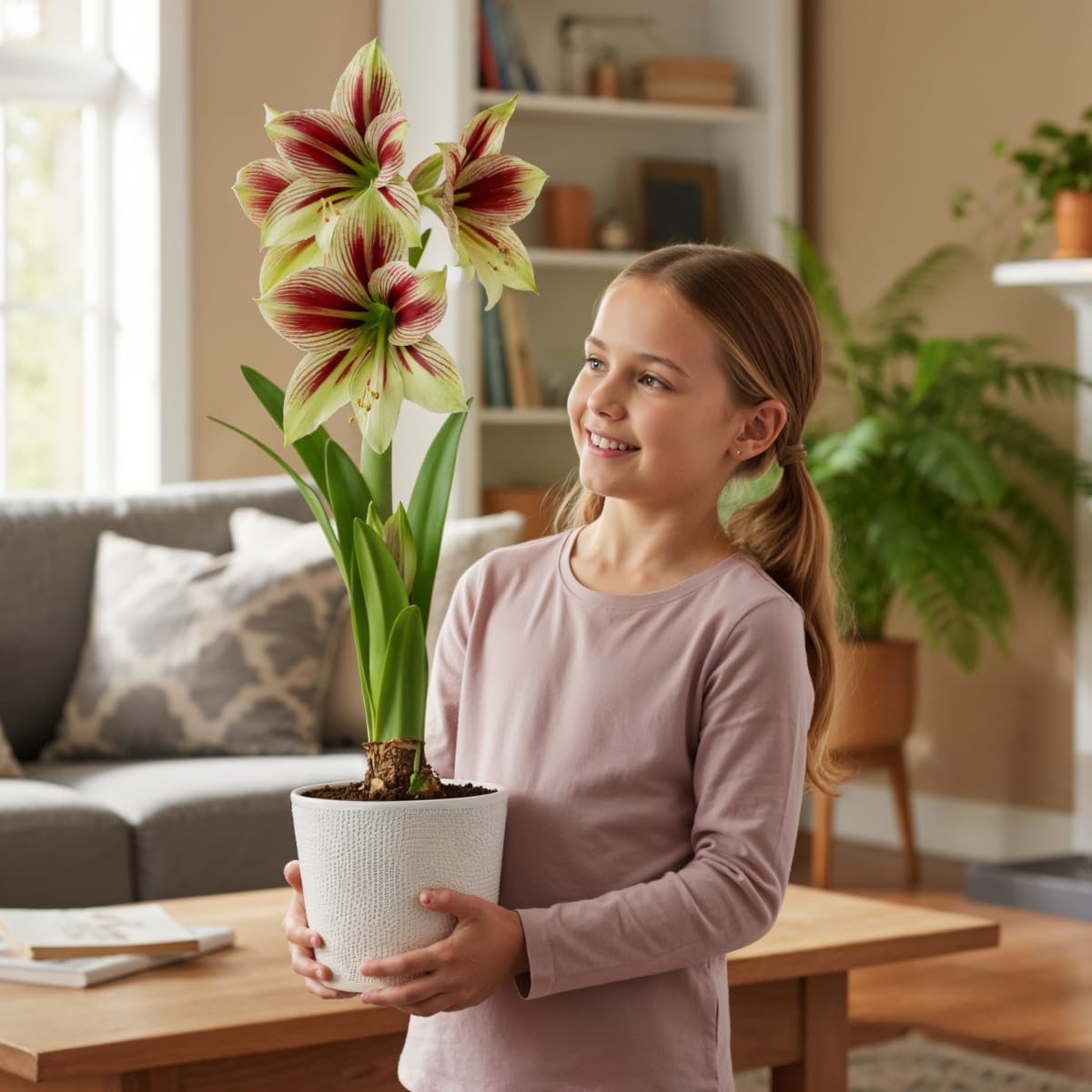 Detalle 2 de DUTCH BULBS EXCLUSIVE PLANTS FROM HOLLAND Amaryllis Papilio QW-K981-FD53, bol 20/22