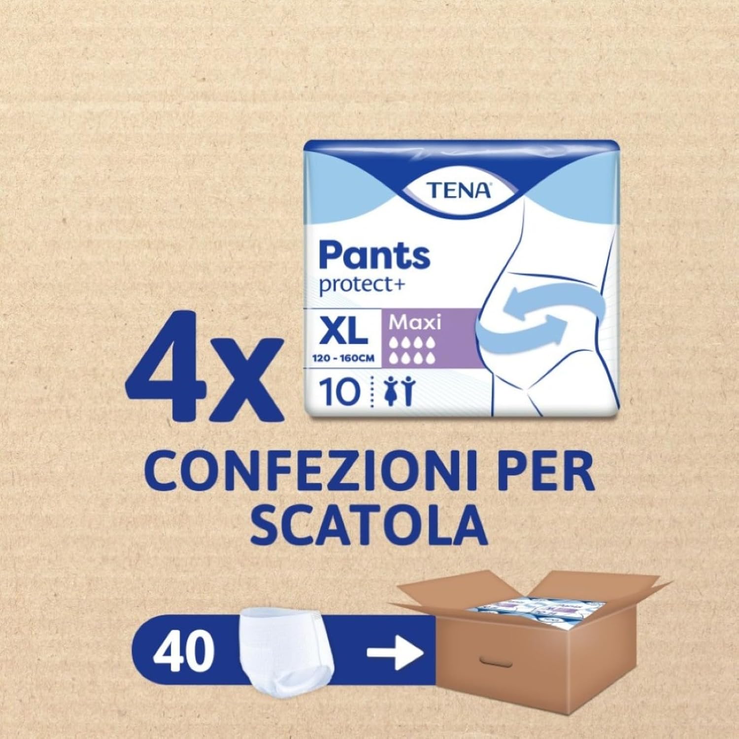 Thumbnail 1 de TENA Pants Maxi XL Pacco Scorta Mensile: Mutandine assorbenti monouso per incontinenza urinaria