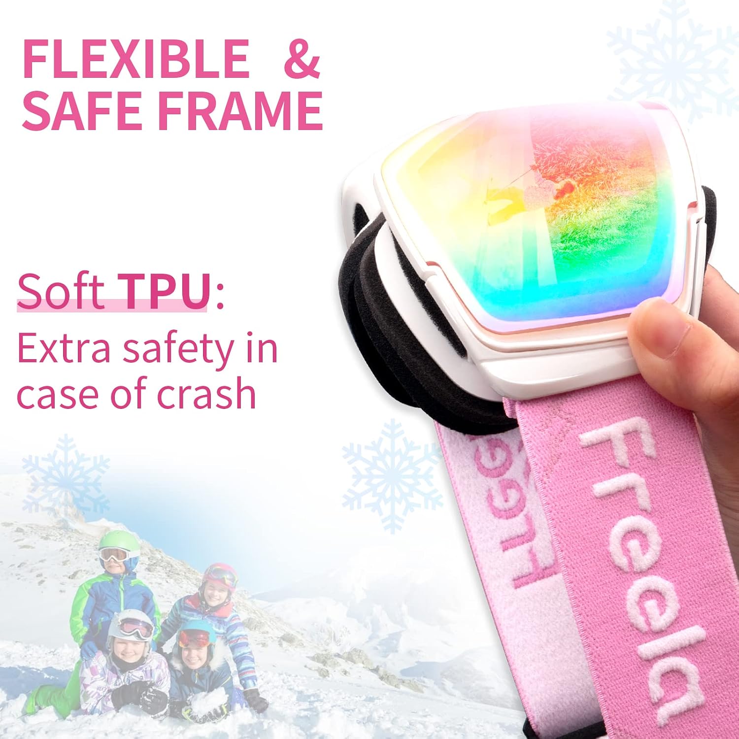 Detalle de Freela Kids Ski Goggles TPU Frame