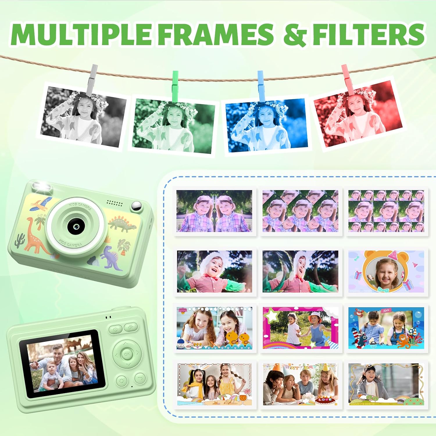 Thumbnail 4 de Kids Camera Instant Print 1080P with 32GB card