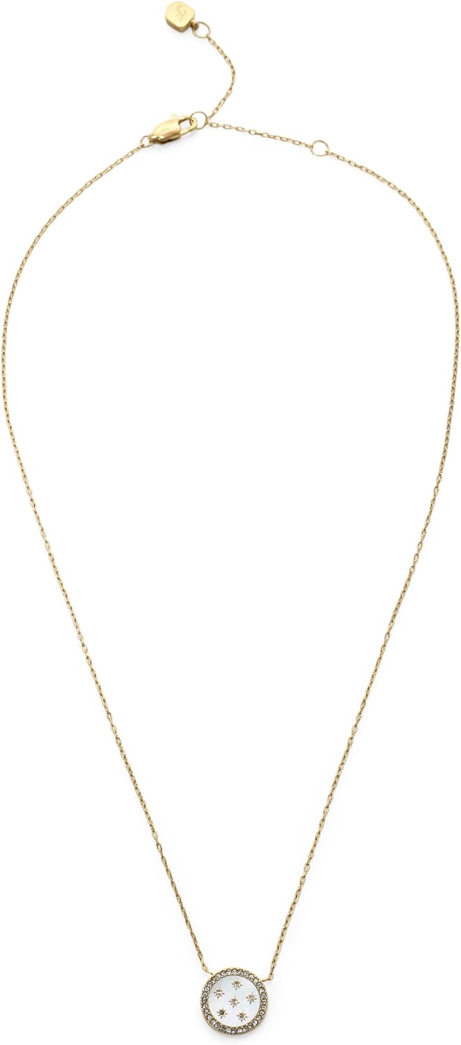 Thumbnail 6 de Fossil Collier pendentifs ronds dorĂ© đ