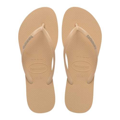 Detalle de Havaianas Slim Logo Pop Up: chanclas con logo en contraste para mujer
