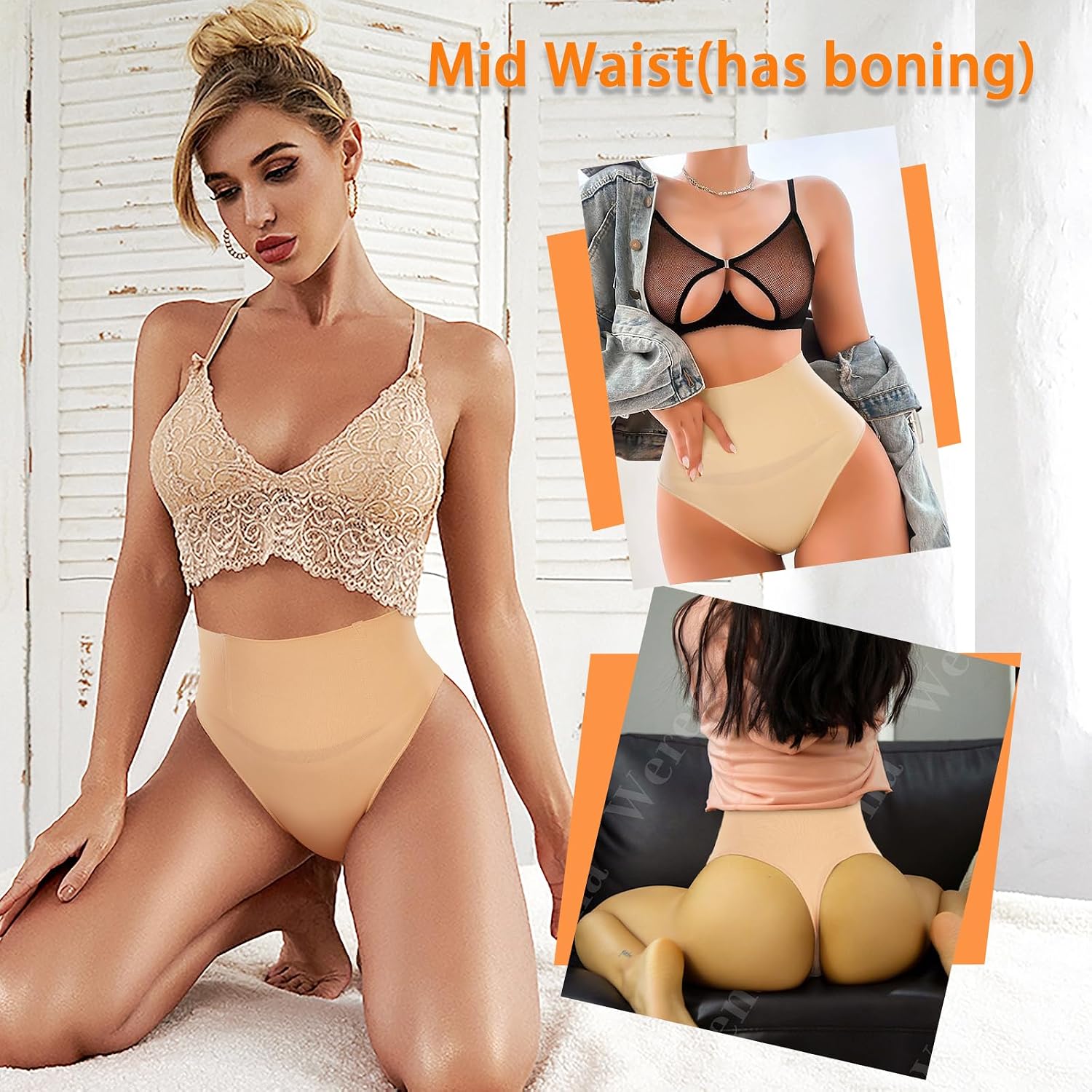 Thumbnail 4 de Werena Tummy Control Thong Shapewear for Women — Seamless Light-Compression Body Shaper