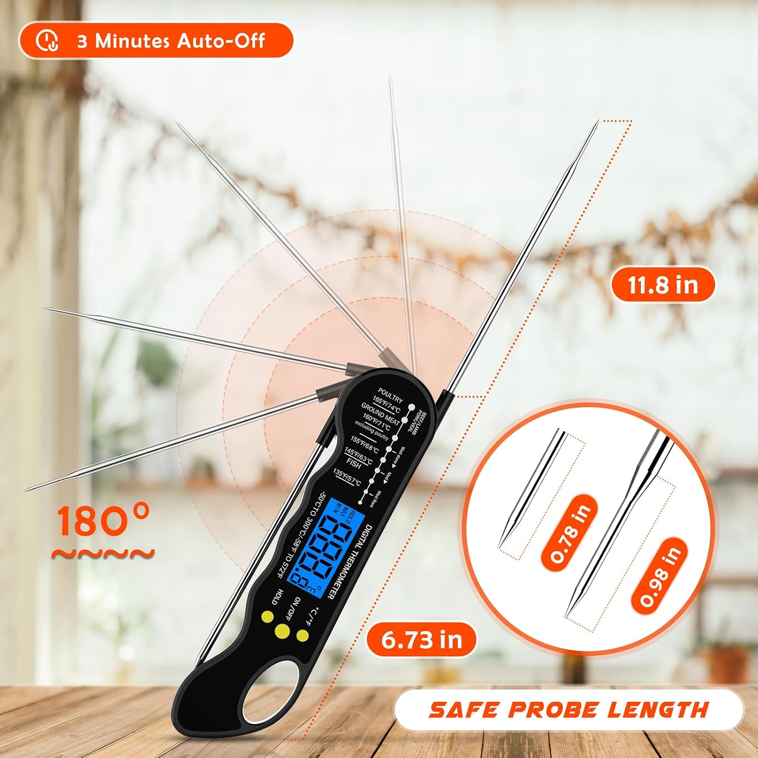 Detalle de Q128 Instant-Read Meat Thermometer
