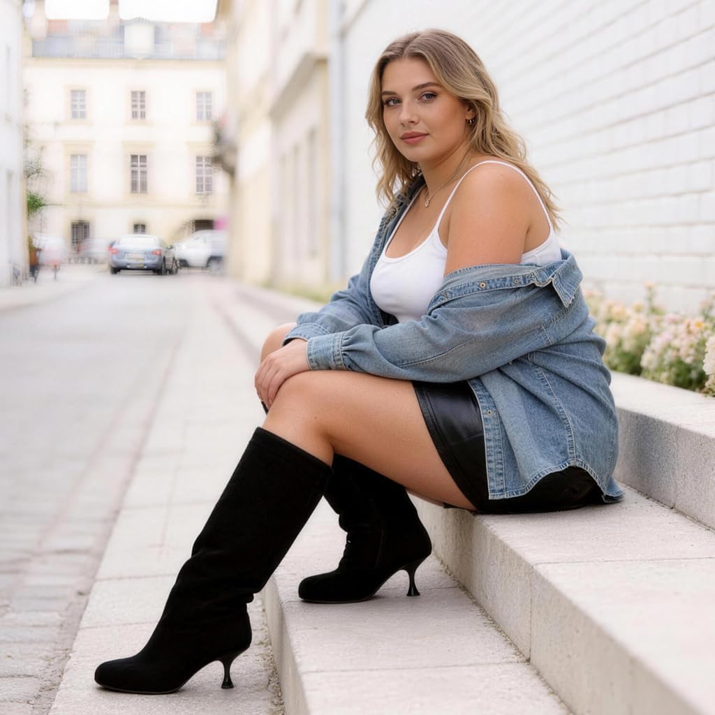 Detalle de Vivianly Suede Knee-High Boots